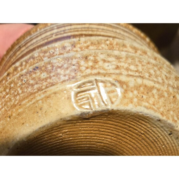 Art Pottery Dish Jar W/Lid Brown Tones Handmade, Marked By Artist - Picture 9 of 9